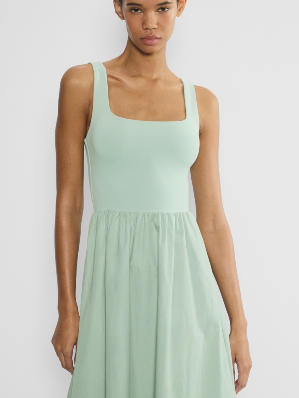 Aritzia Poplun Square-Neck Maxi Dress